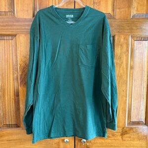 Duluth Trading Co Men's Longtail Green Long Sleeve Tee